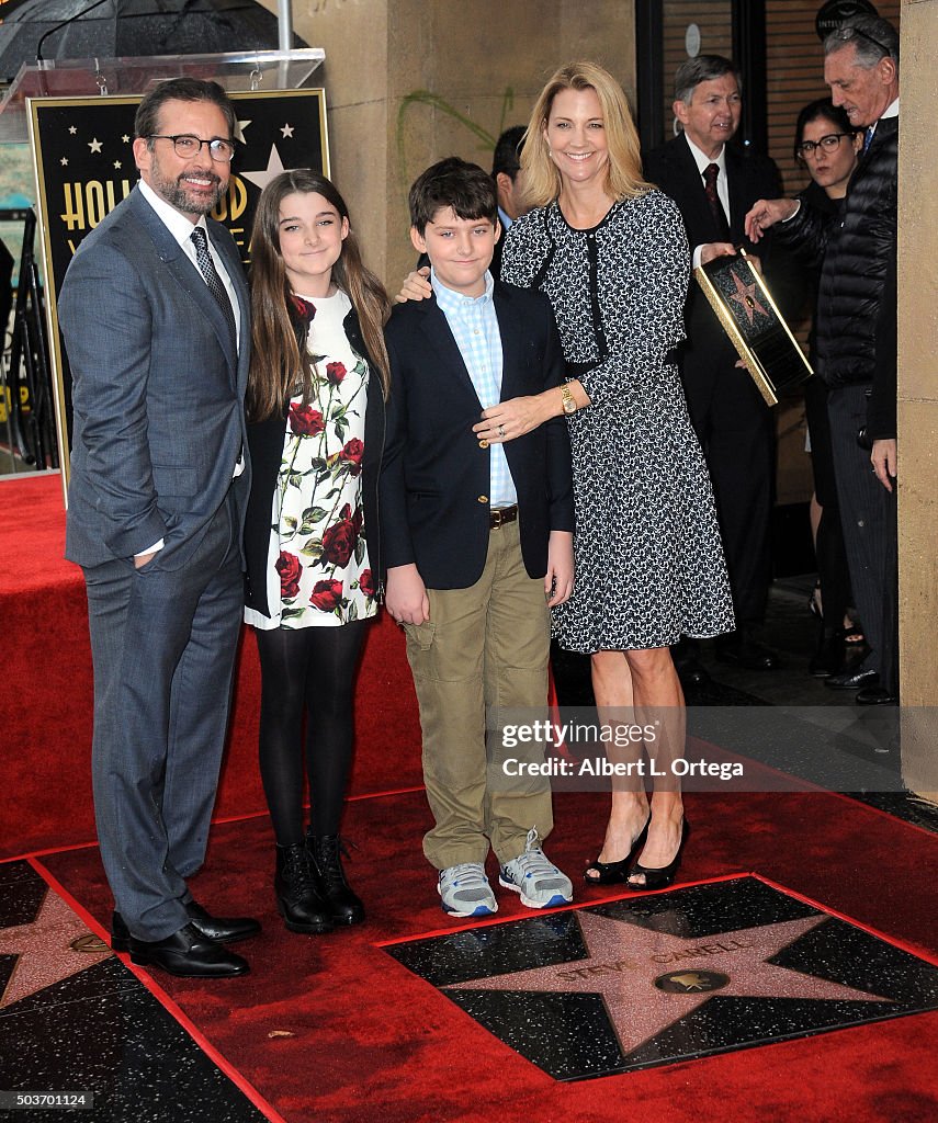 Actor Steve Carell, daughter Elisabeth Carell, son John Carell and