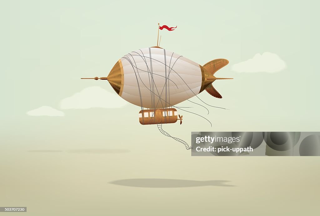 Steampunk Blimp Airship