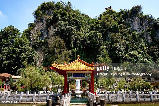 cave temple in ipoh - limestone stock pictures, royalty-free photos & images