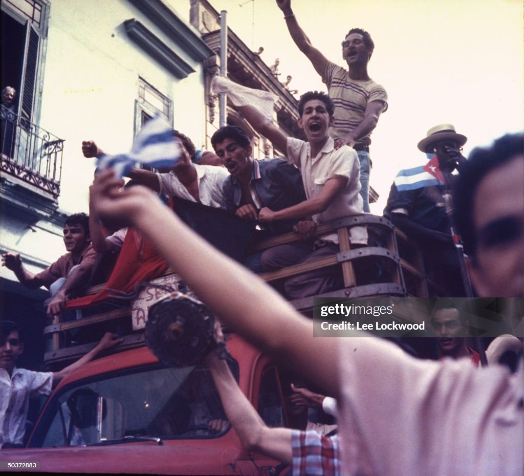 Jubilant population gathering on Havana
