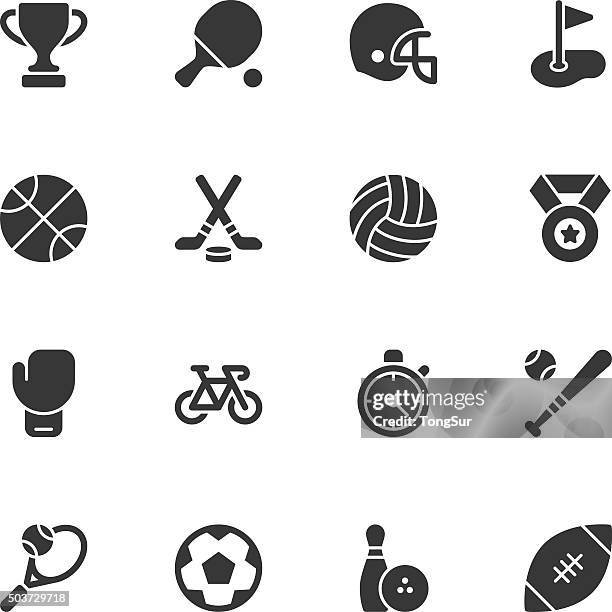 sport-icons-normal - volleyball mannschaftssport stock-grafiken, -clipart, -cartoons und -symbole