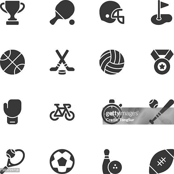 sport icons - regular - ice hockey vector stock illustrations