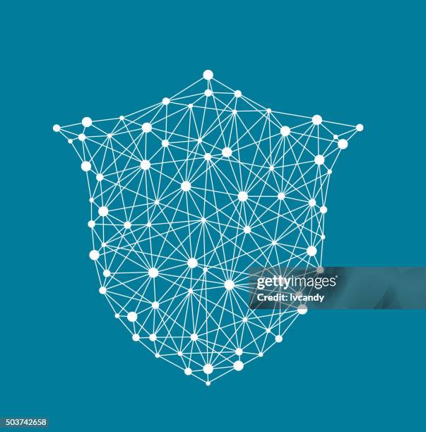 virtual shield - digital shield stock illustrations