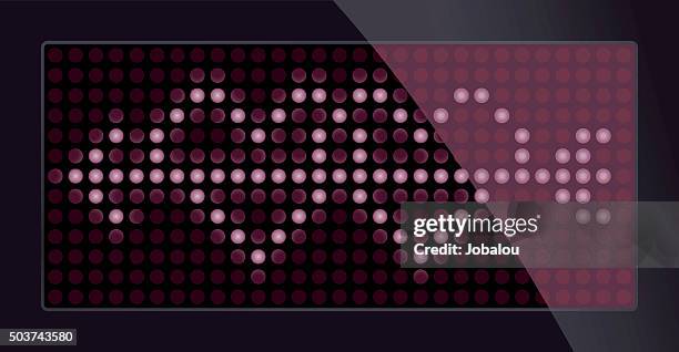 expression love on led board - led scoreboard stock illustrations