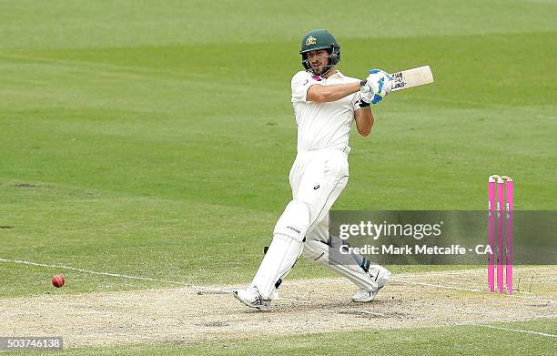 Joe Burns of Australia bats during day five of the third Test match between Australia and the West Indies at Sydney Cricket Ground on January 7, 2016...