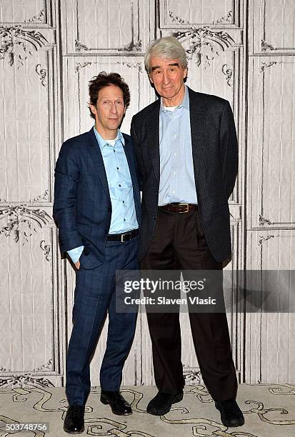 Writer/director/actor Tim Blake Nelson and actor Sam Waterston visit AOL BUILD Series to talk about the new IFC film "Anesthesia" at AOL Studios In...