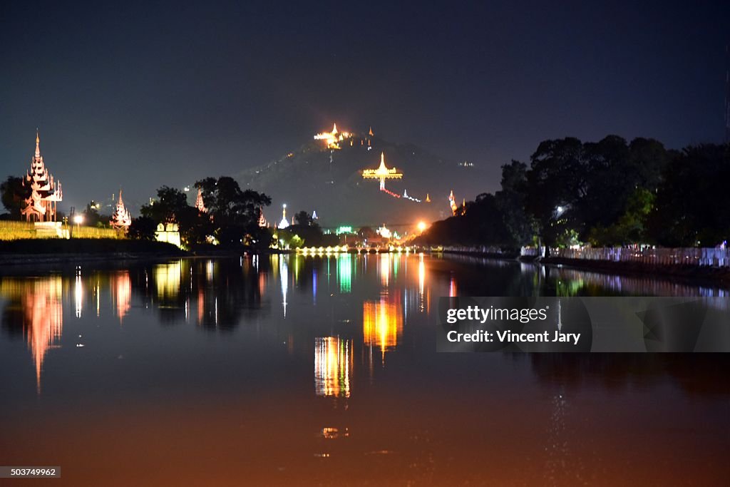 Reflection canal mandalay, myanmar