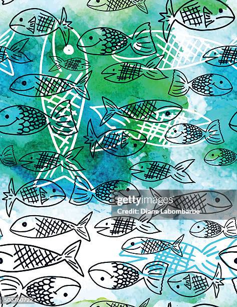 Pattern Fish Painted 798 Watercolor Paintings Of Fish Stock Photos, High-Res Pictures, and ...