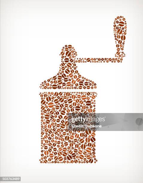 coffee grinder bean pattern - meat grinder stock illustrations