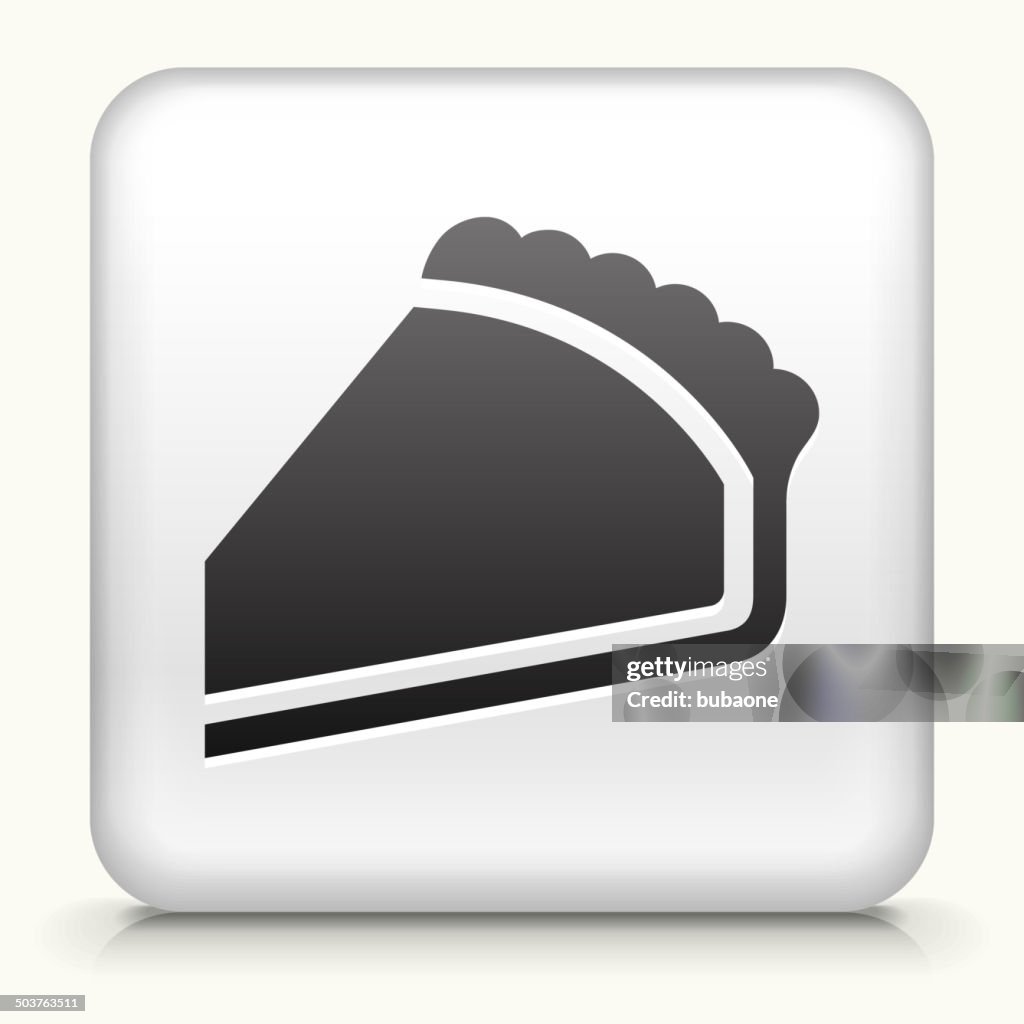 Square Button with Pie royalty free vector art