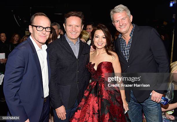 Actor Clark Gregg, producer Mark Burnett, actress Ming-Na Wen and People's Choice Awards president Fred O. Nelson attend the People's Choice Awards...