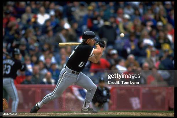 Chicago White Sox Chris Sabo in action alone AB vs Milwaukee Brewers.