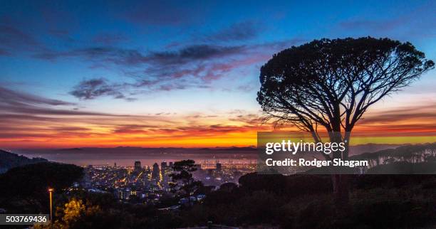 early morning. cape town, south africa - africa city stock pictures, royalty-free photos & images