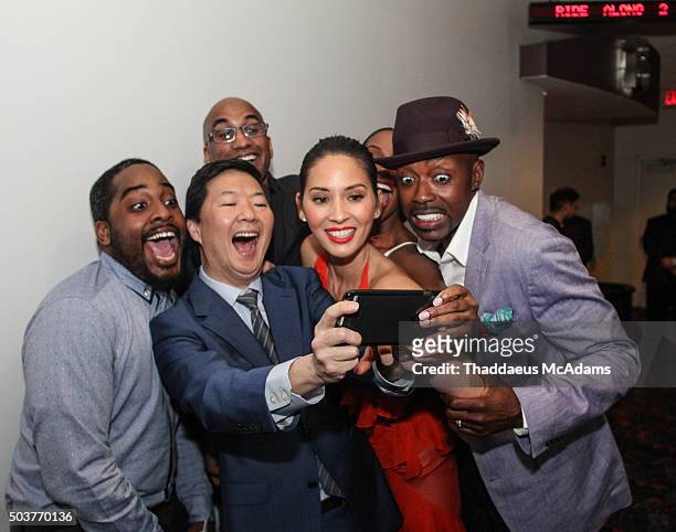 Guest, Ken Jeong, Tim Story, Oliva Munn, and Will Packer attend the world premiere of "Ride Along 2" at Regal South Beach Cinema on January 6, 2016...