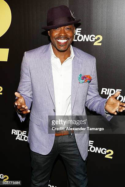 Will Packer is seen arriving at the world premiere of the film "Ride Along 2" on January 6, 2016 in Miami Beach, Florida.
