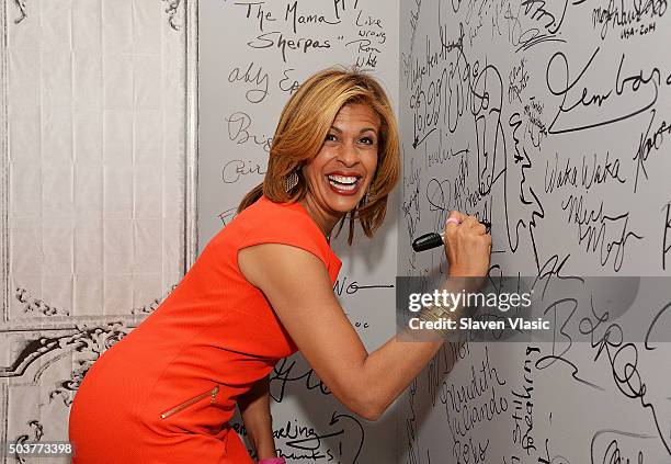 Today Show host Hoda Kotb visits AOL BUILD Series to talk about her book "Where We Belong: Journey's that Show Us the Way" at AOL Studios In New York...