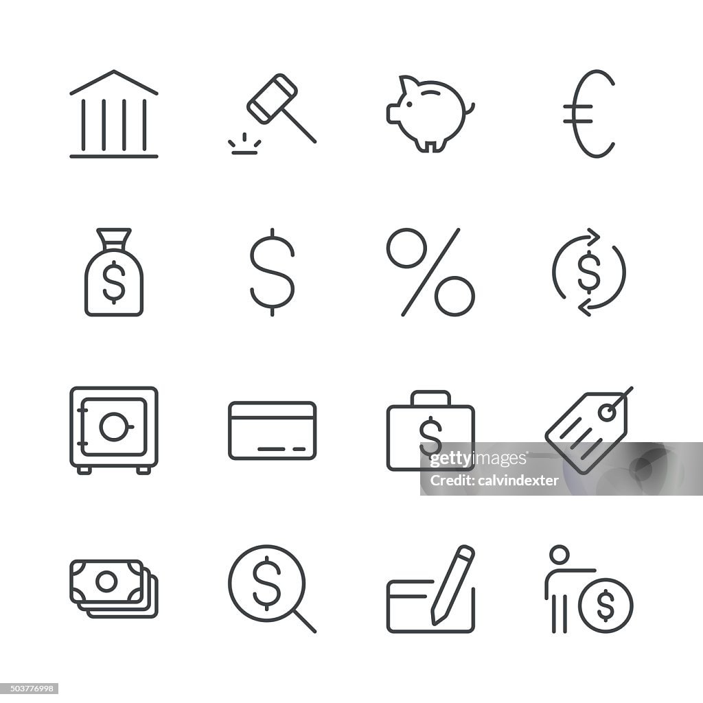 Banking und finance-icons set 1/Schwarz-Serie
