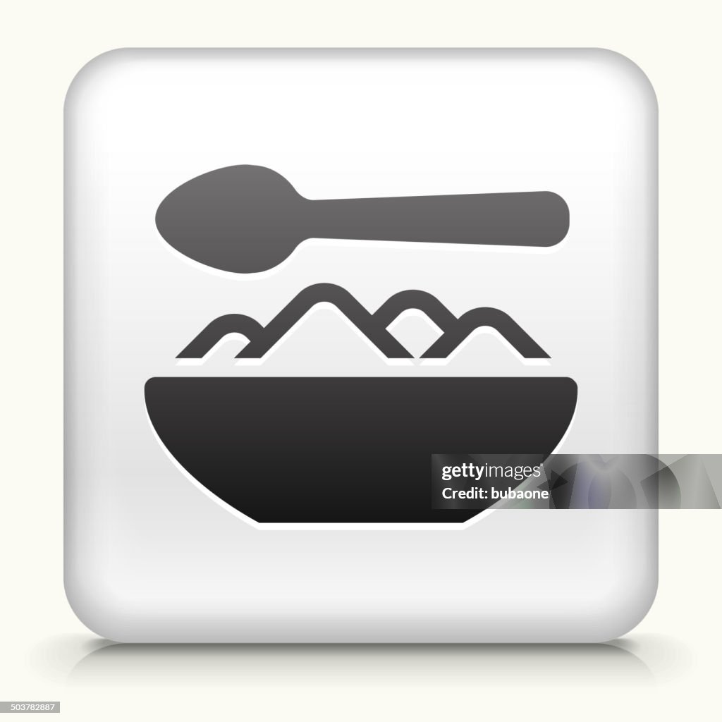 Simple Food Button Square Button With Food Bowl Royalty Free Vector Art High-Res Vector ...