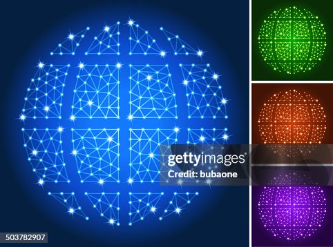 Globe on triangular nodes connection structure vector art Globe on triangular nodes connection structure vector art