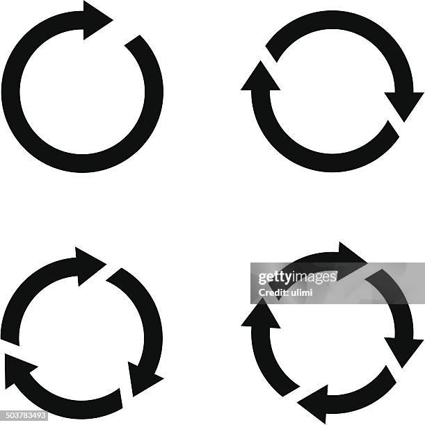 pfeile - recyclingsymbol stock-grafiken, -clipart, -cartoons und -symbole