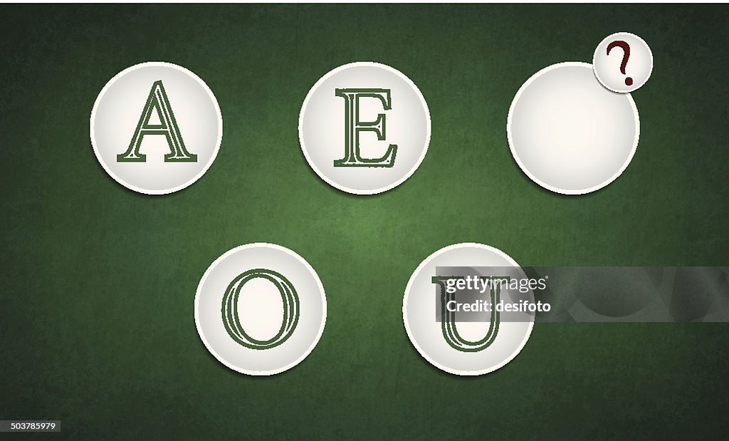 Serie Vowels de escribir la vowel faltante