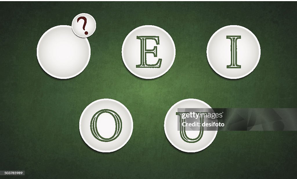 Serie Vowels de escribir la vowel faltante