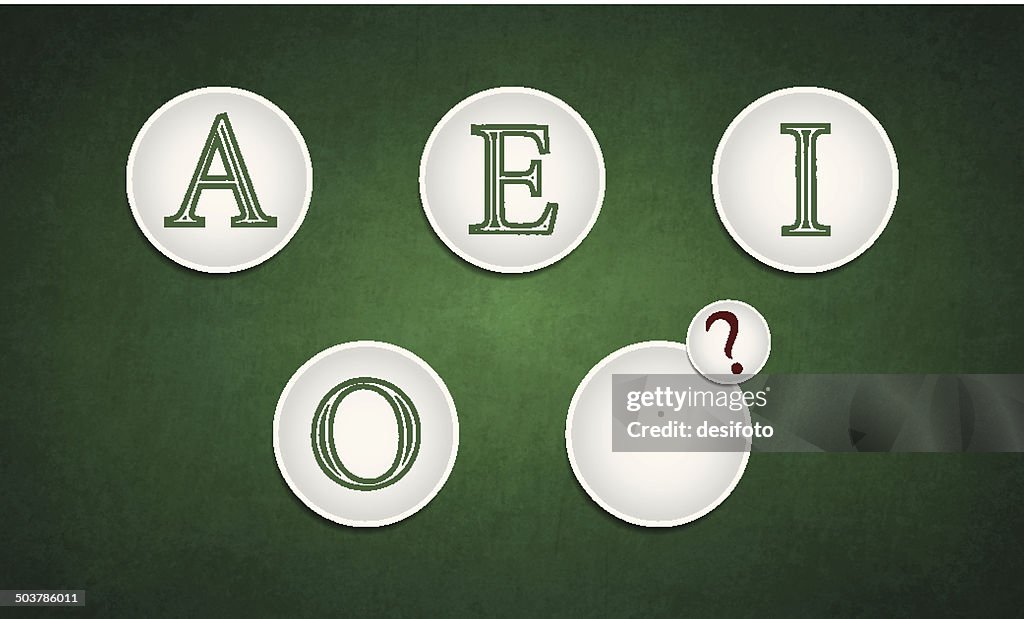 Serie Vowels de escribir la vowel faltante