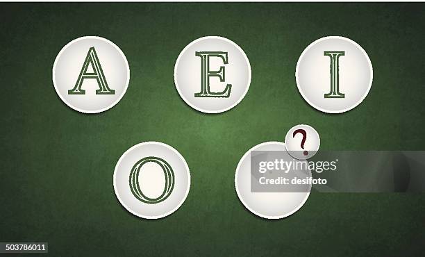 vowels series - write the missing vowel - abandoned school stock illustrations
