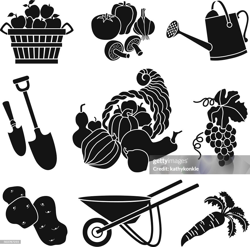 Vegetable Garden Silhouette