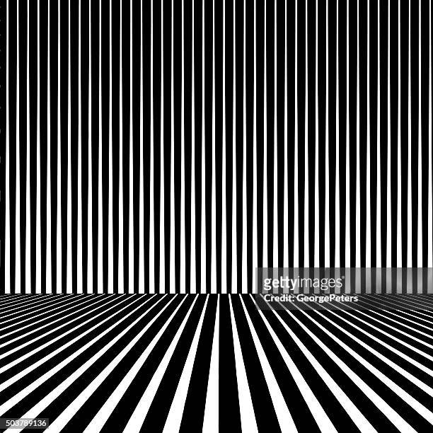 striped halftone pattern with dynamic perspective - high contrast stock illustrations