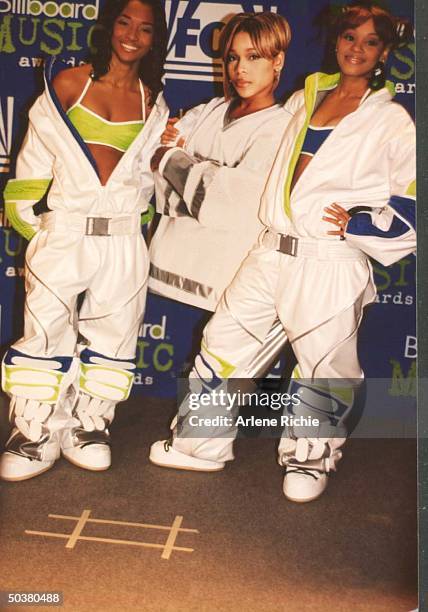 Members of R&B group TLC :Chilli , T-Boz , and Left Eye at the Billboard Music Awards.