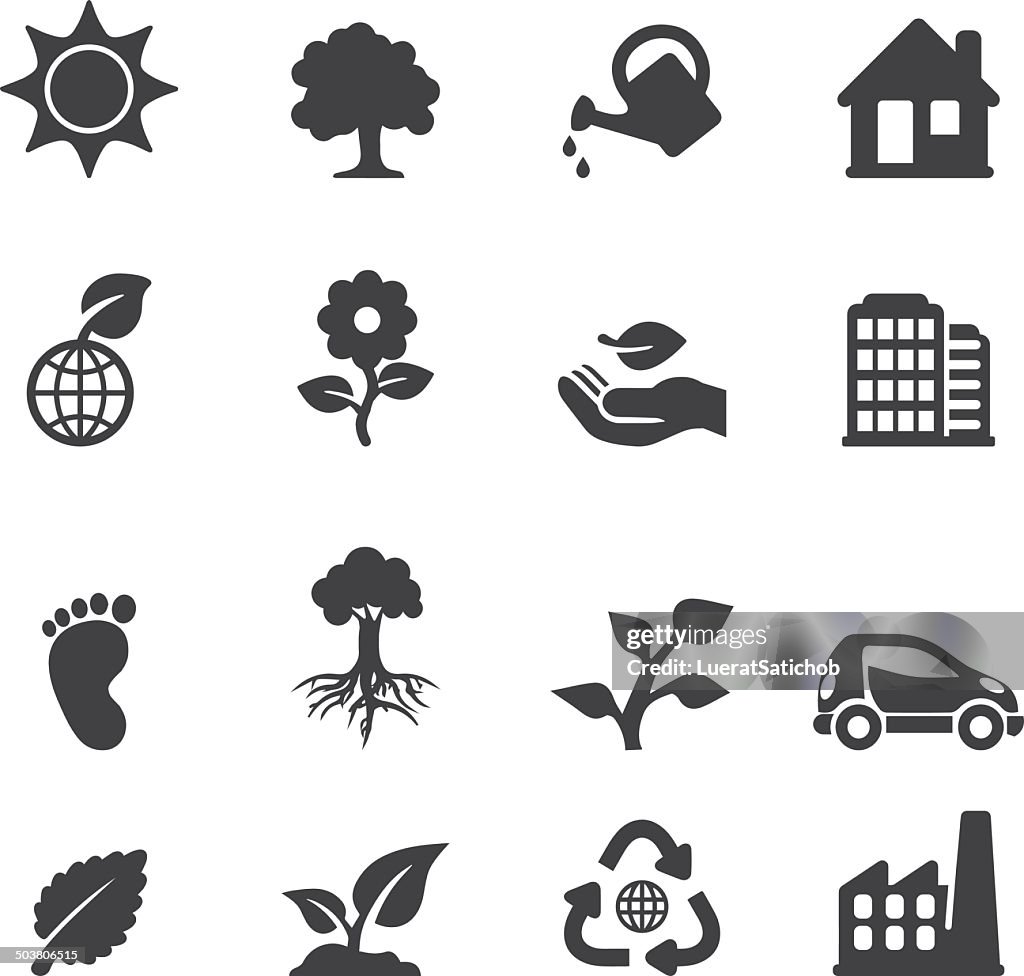 Ecology Silhouette icons | EPS10