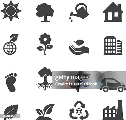 Ecology Silhouette icons | EPS10 Ecology Silhouette icons | EPS10