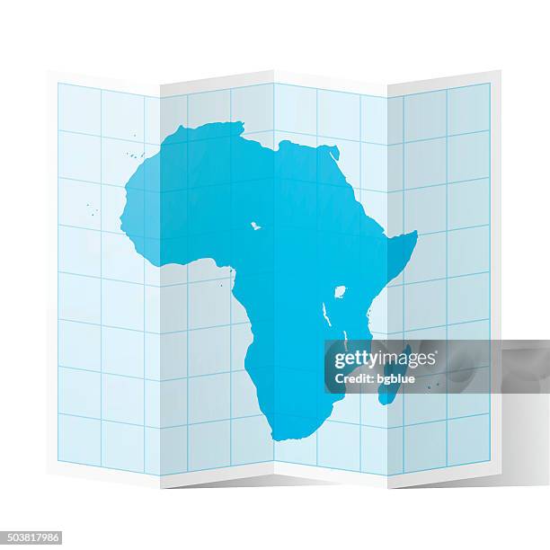 africa map folded, isolated on white background - moroccan pattern vector stock illustrations