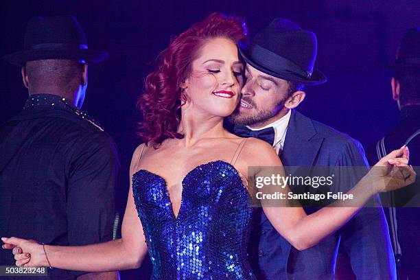 Sharna Burgess and Artem Chigvintsev perform live during Dancing With The Stars Live! 'Dance All Night Tour' at Beacon Theatre on January 6, 2016 in...