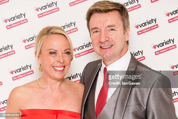 Jayne Torvill and Christopher Dean attend a Torvill and Dean tribute lunch in aid of Variety at The Dorchester on January 7, 2016 in London, England.