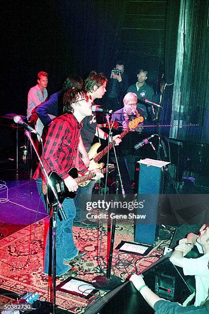 Ryan Adams performing with special guest Elton John at Irving Plaza.