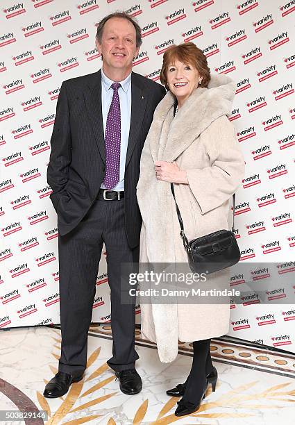 Kevin Whately and Madelaine Newton attends a Torvill and Dean tribute lunch in aid of Variety at The Dorchester on January 7, 2016 in London, England.