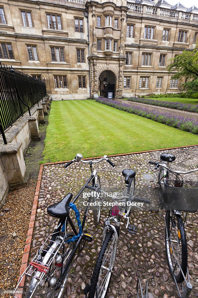 Bikes outside Clare College, Cambridge