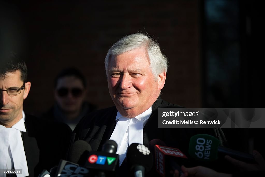 Toronto lawyer, Brian Greenspan, speak to the media after Marco Muzzo to pleads guilty in deadly Vaughan crash outside of the Newmarket Courthouse.