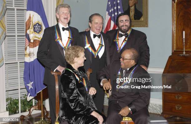 Kennedy Center Honorees: pianist Van Cliburn, actress Julie Andrews, actor Jack Nicholson, musician Quincy Jones and opera singer Luciano Pavarotti...