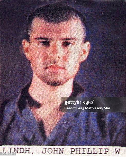 Mug shot of suspected American Taliban traitor John Walker Lindh.