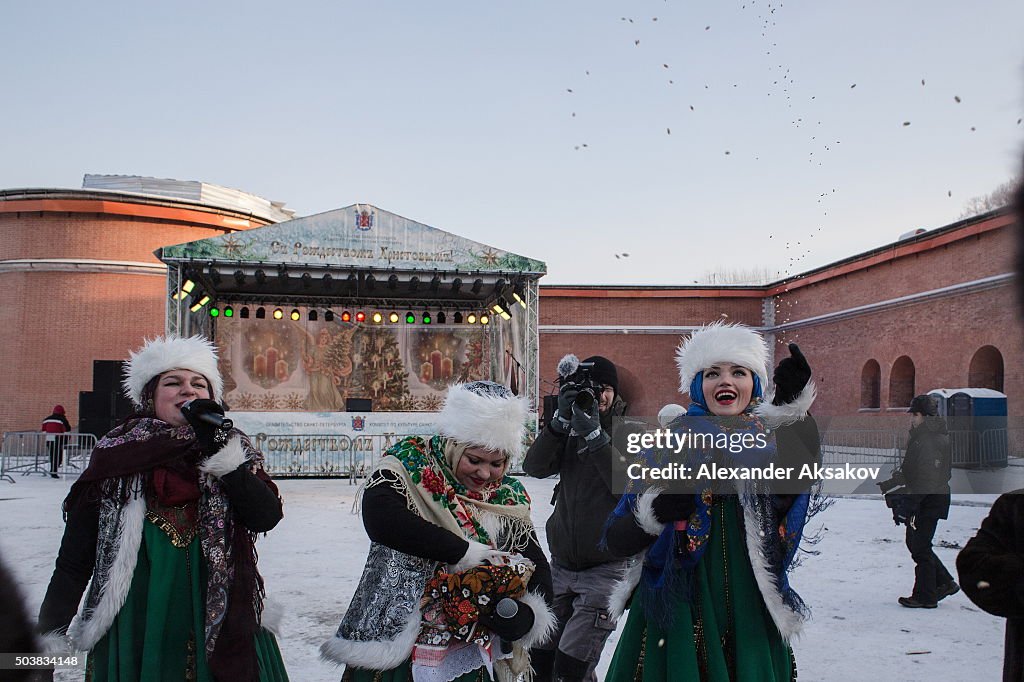 Russian Orthodox Celebrate Christmas At The Peter And Paul Fortress