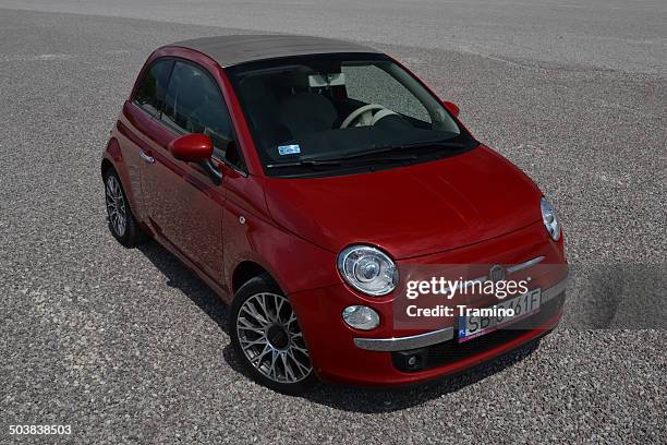 fiat 500c at the test drive - fiat 500 c stock pictures, royalty-free photos & images