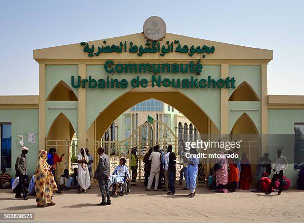 nouakchott city hall, mauritania - mauritania fotografías e imágenes de stock