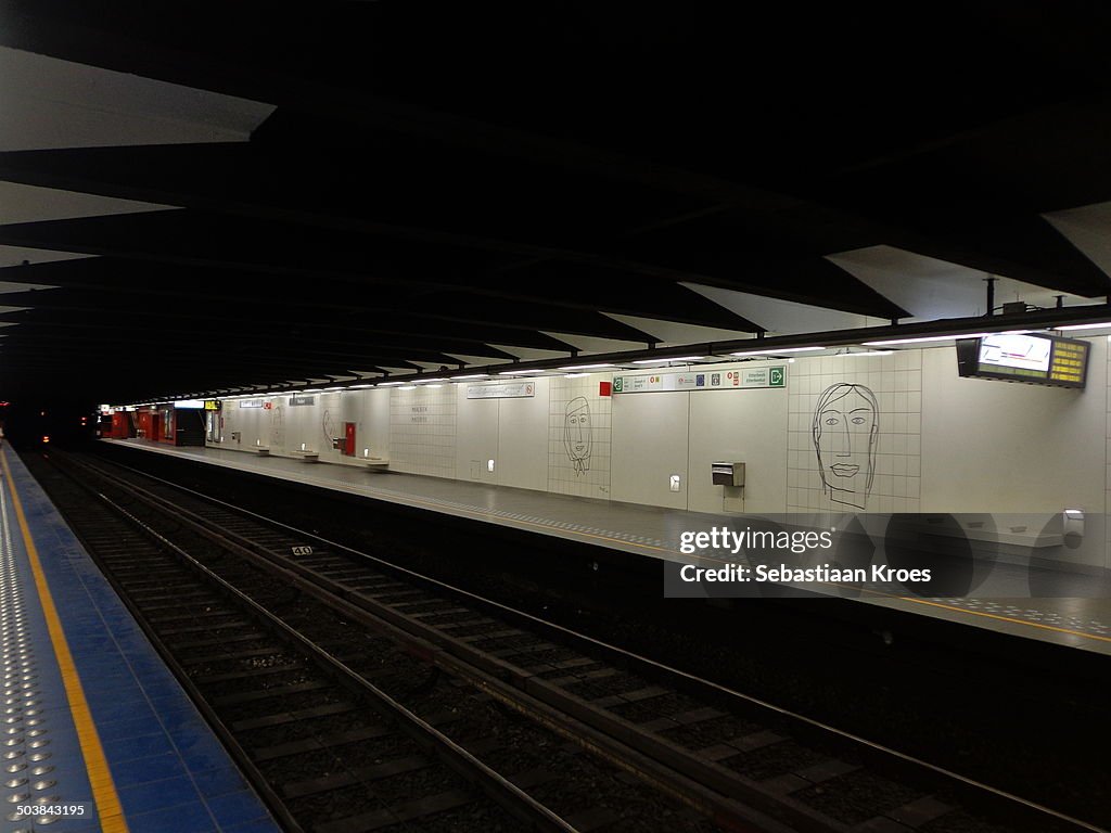Maelbeek/Maalbeek subway station Brussels Belgium