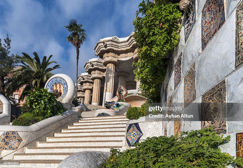 Park Guell in Barcelona,Spain