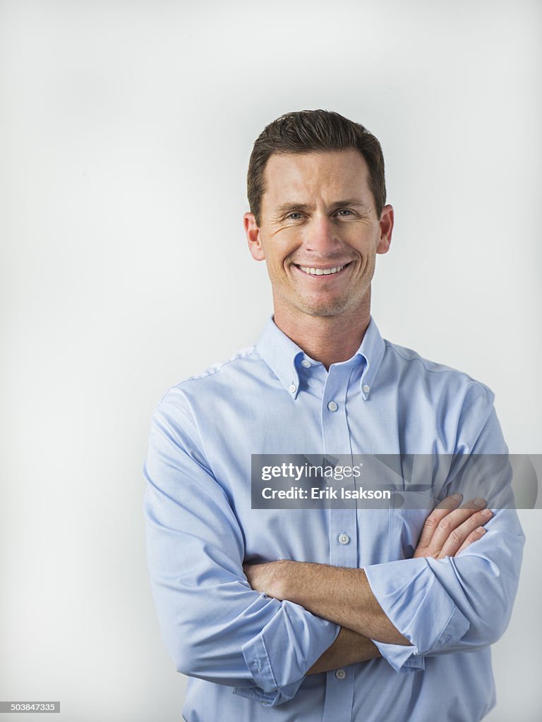 Caucasian man smiling