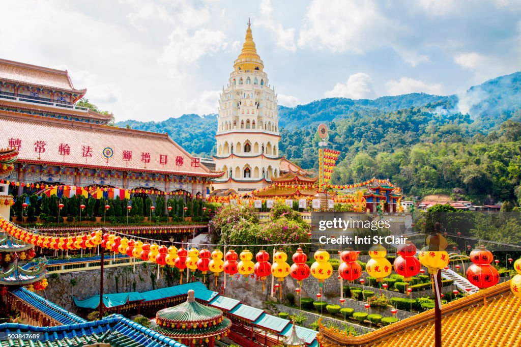 Chinese lanterns at Kek Lok Si temple, George Town, Penang, Malaysia