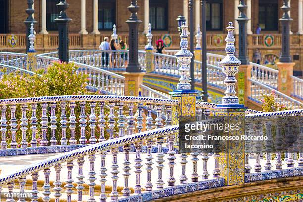 plaza espana seville spain - francesco riccardo iacomino spain stock pictures, royalty-free photos & images